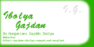 ibolya gajdan business card
