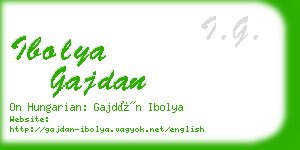 ibolya gajdan business card